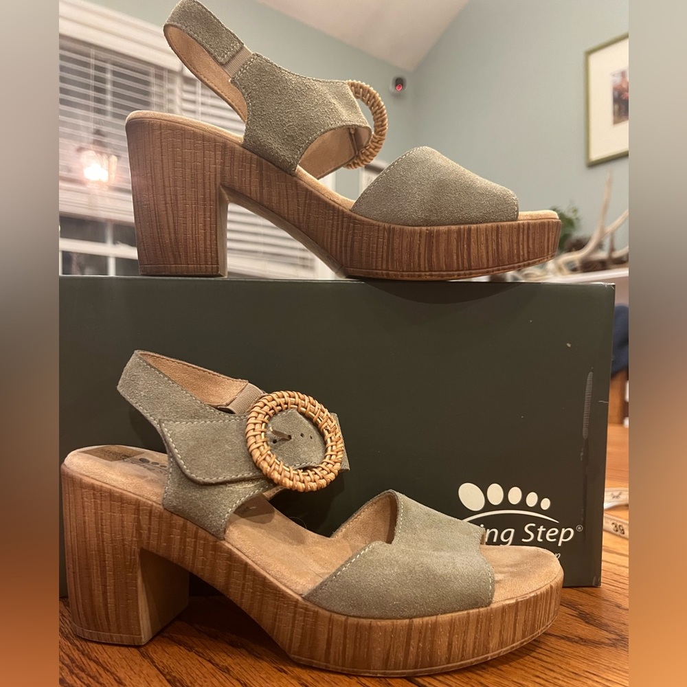 Spring Step block heels, size 41(US 9 1/2-10)